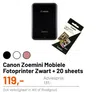 Canon Zoemini Mobiele Fotoprinter Zwart + 20 sheets