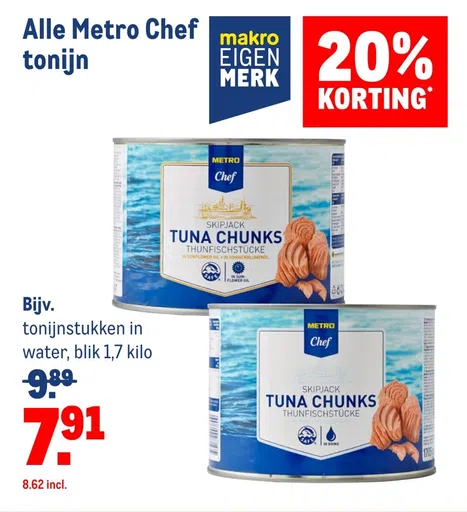 Alle Metro Chef tonijn