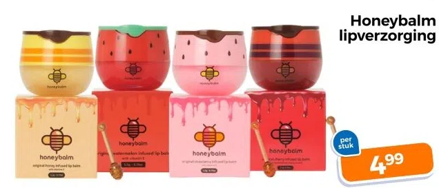 Drogisterij aanbieding in Te Werve: Honeybalm lipverzorging, 