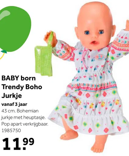 BABY born Trendy Boho kledingset