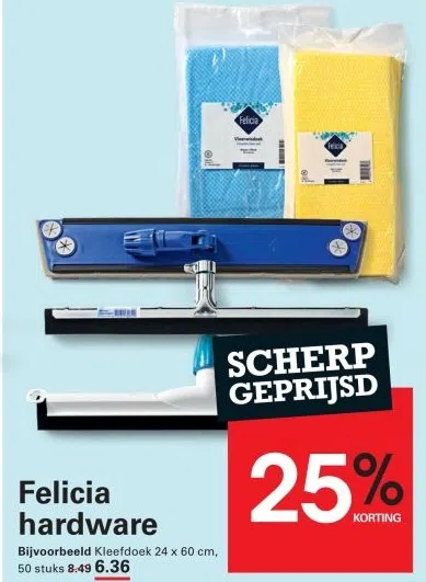 Supermarkt aanbieding in Groente- en Fruitmarkt: Felicia hardware, 