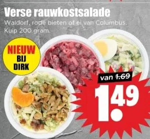 Supermarkt aanbieding in Schaakbuurt en omgeving: Verse rauwkostsalade, 