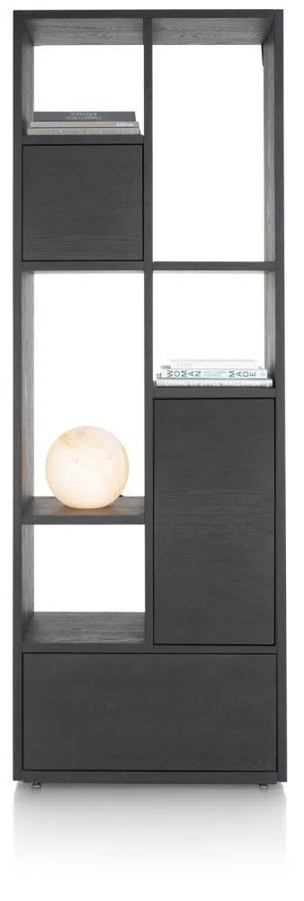 Wonen aanbieding in Verlengde-Oosterdiep: Lugana, Roomdivider 76 Cm - 2-Deuren + 1-Lade + 5-Niches - Onyx, 