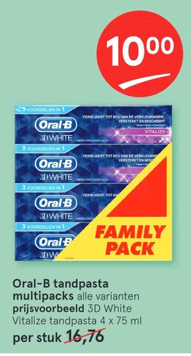 Oral-B tandpasta multipacks alle varianten