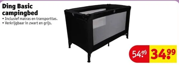 Drogisterij aanbieding in Verspreide huizen: Ding Basic campingbed, 