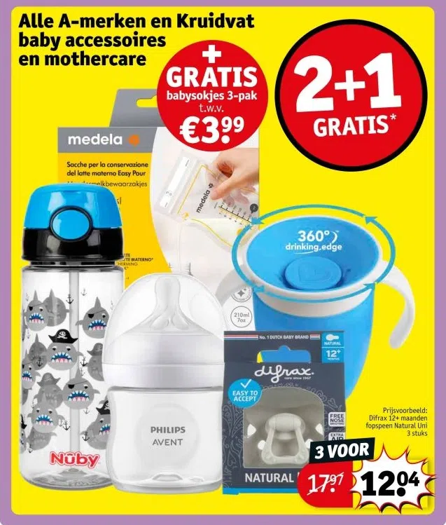Drogisterij aanbieding in Verspreide huizen: Alle A-merken en Kruidvat baby accessoires en mothercare, 