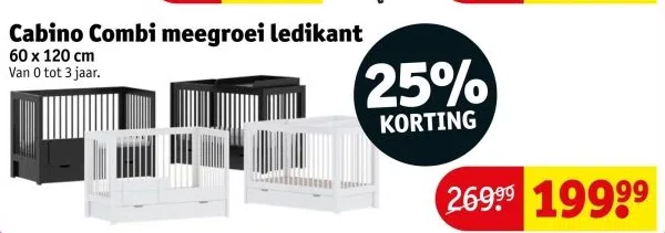 Drogisterij aanbieding in Verspreide huizen: Cabino Combi meegroei ledikant, 