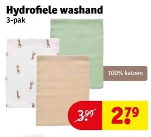 Drogisterij aanbieding in Schermereiland en Omval: Hydrofiele washand, 