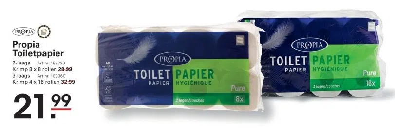 Supermarkt aanbieding in Klein Zwitserland: Propia Toiletpapier, 