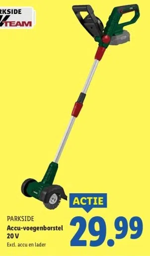 Supermarkt aanbieding in 't Weldink: PARKSIDE Accu-voegenborstel 20V, 