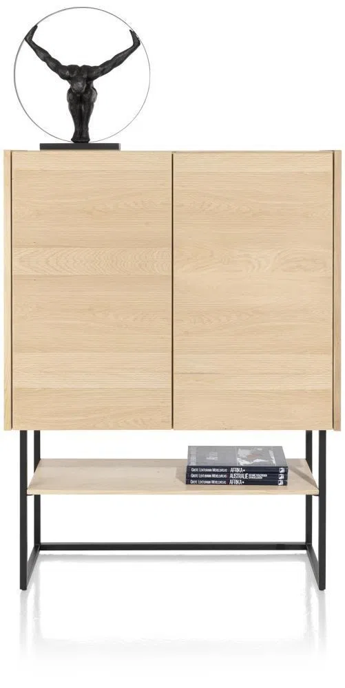 Wonen aanbieding in Leimuiderbrug: Carving, Highboard 120 Cm. - 2-Deuren - Natural, 