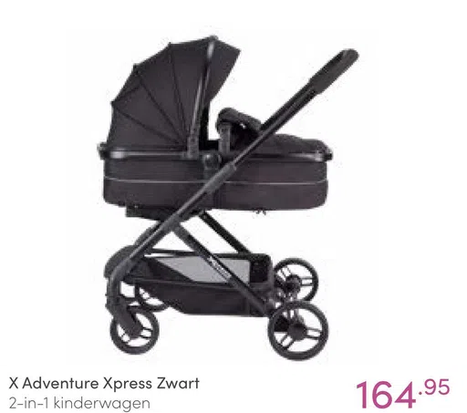 X Adventure Xpress Zwart 2-in-1 kinderwagen