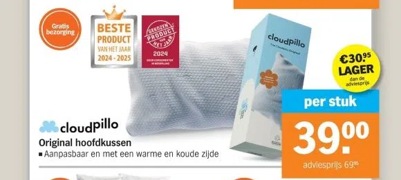 Supermarkt aanbieding in Berkel-Enschot: Mcloudpillo Original hoofdkussen, 