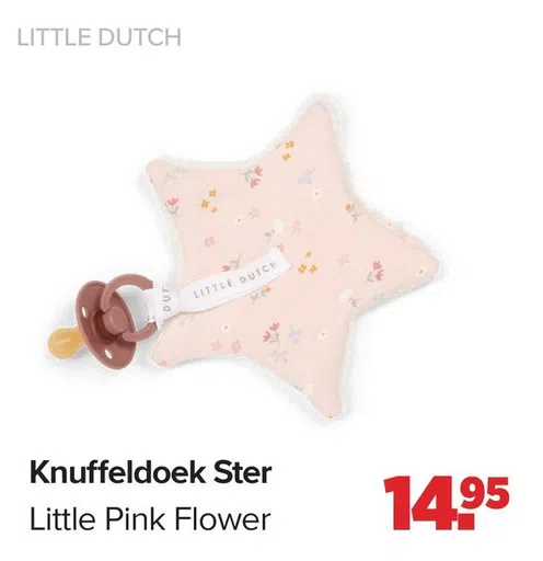 Knuffeldoek Ster Little Pink Flower
