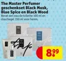 The Master Perfumer geschenkset Black Musk, Blue Spice en Black Wood