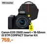 SD Canon EOS 250D zwart + 18-55mm IS STM COMPACT Starter Kit