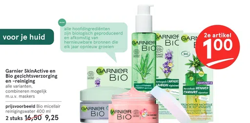 Garnier SkinActive en Bio gezichtsverzorging en -reiniging