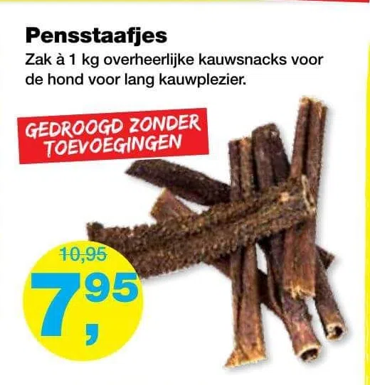 Pensstaafjes aanbieding