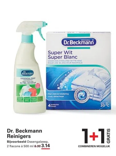 Supermarkt aanbieding in Engelermeer: Dr. Beckmann Reinigers, 
