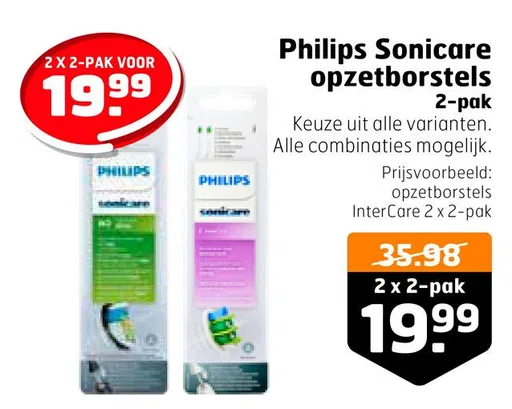 Philips Sonicare opzetborstels 2-pak