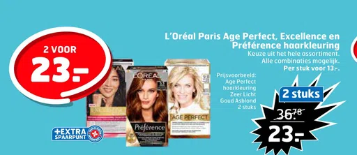 L'Oréal Paris Age Perfect, Excellence en Préférence haarkleuring