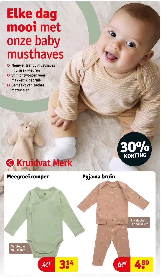 Drogisterij aanbieding in Sportpark Langezand: Elke dag mooi met onze baby musthaves, 