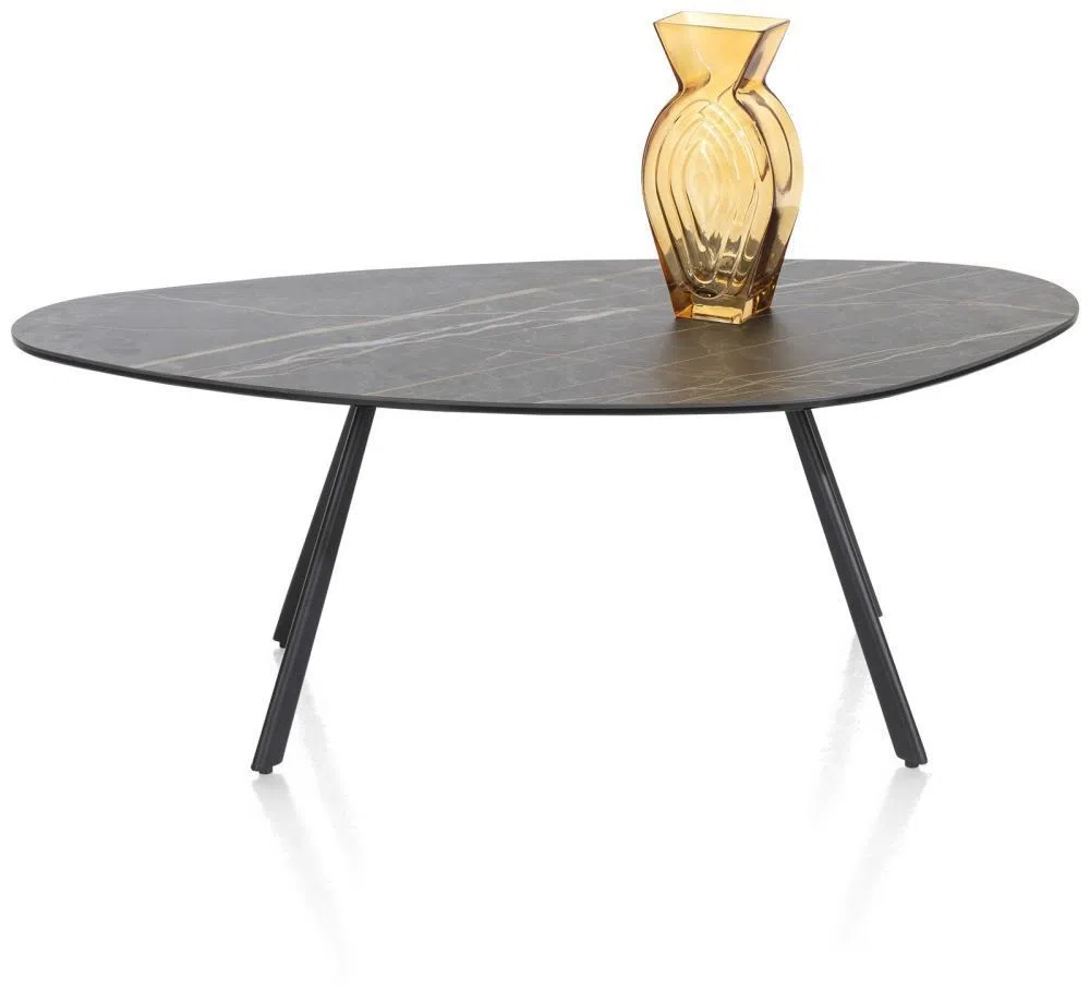 Wonen aanbieding in Hommerts: Montello, Salontafel 94 X 49 Cm. - Hoogte 35 Cm. - Keramiek Blad - Zwart, 