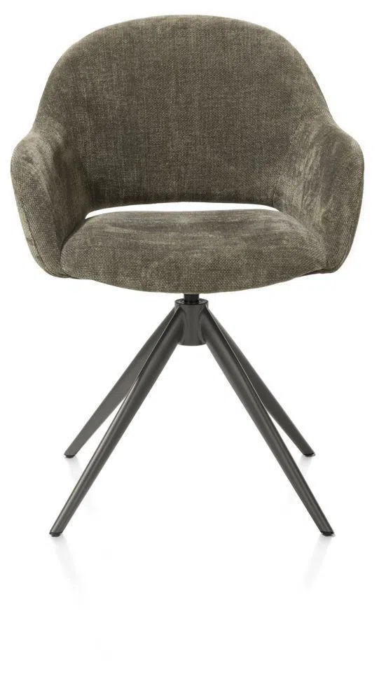 Wonen aanbieding in Stationsbuurt: Finn, Armstoel Terugdraai - Graphiet Frame - Stof Livigno - Donkergroen, 