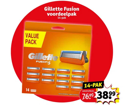 Gillette Fusion voordeelpak 14-pak