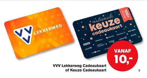 VVV Lekkerweg Cadeaukaart of Keuze Cadeaukaart