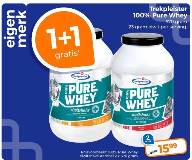 Drogisterij aanbieding in Noorderplein: Trekpleister 100% Pure Whey, 