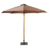 WOOD Parasol zonder parasolvoet taupe H 260 cm; Ø 300 cm