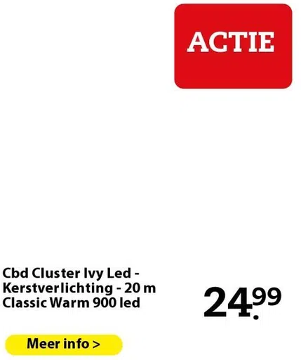 Cbd Cluster Ivy Led - Kerstverlichting - 20 m Classic Warm 900 led