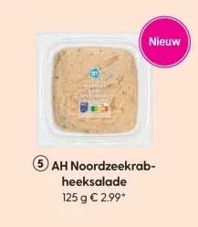 Supermarkt aanbieding in Schaakbuurt en omgeving: AH Noordzeekrab- heeksalade, 