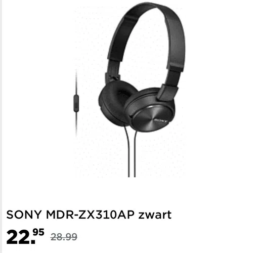 SONY MDR-ZX310AP zwart