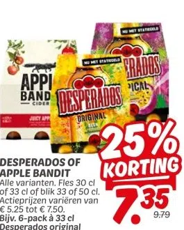 Supermarkt aanbieding in Sluitersveld: DESPERADOS OF APPLE BANDIT, 