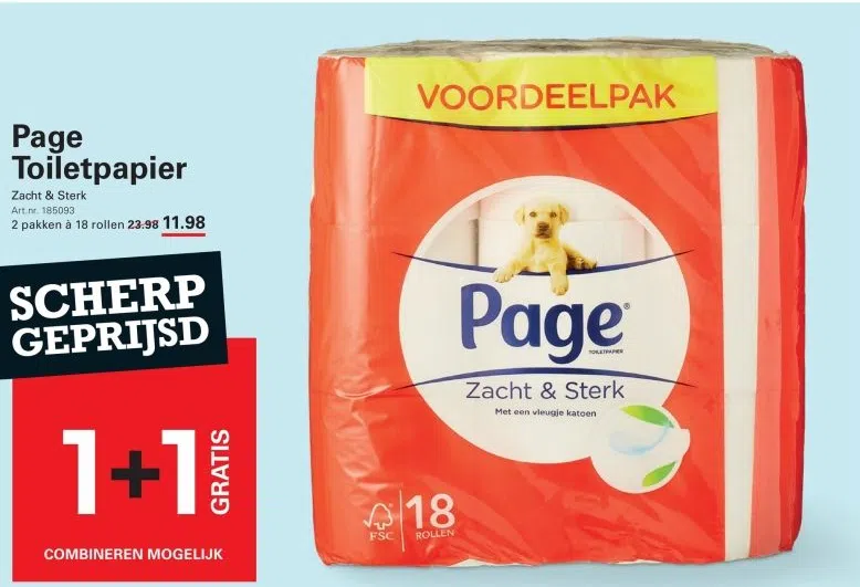 Supermarkt aanbieding in Rapelenburg: Page Toiletpapier, 