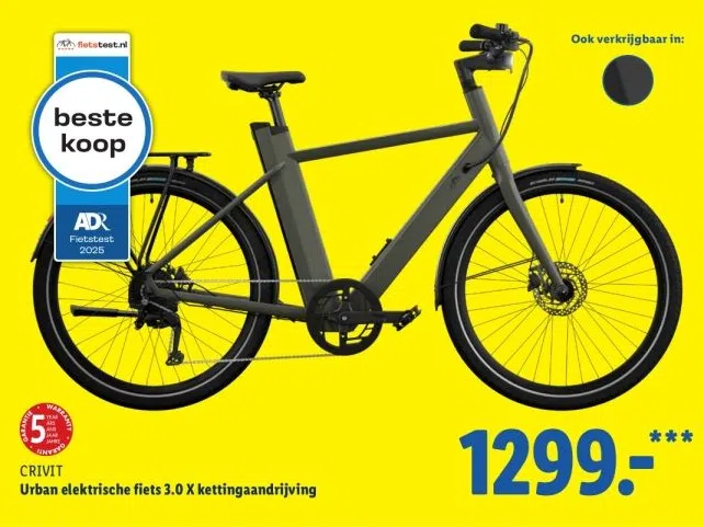 Supermarkt aanbieding in Veldkamp-Getfert-West: CRIVIT Urban elektrische fiets 3.0 X kettingaandrijving, 