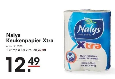 Supermarkt aanbieding in Brakkenstein: Nalys Keukenpapier Xtra, 