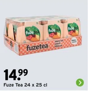 Bouwmarkt aanbieding in Krekelsberg: Fuze Tea 24 x 25 cl, 