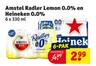 Amstel Radler Lemon 0.0% en Heineken 0.0%