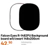 Falcon Eyes R-1482PU Background board wit/zwart 148x200cm