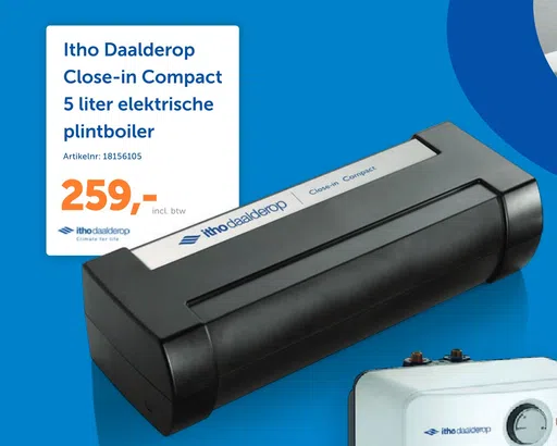 Itho Daalderop Close-in Compact 5 liter elektrische plintboiler