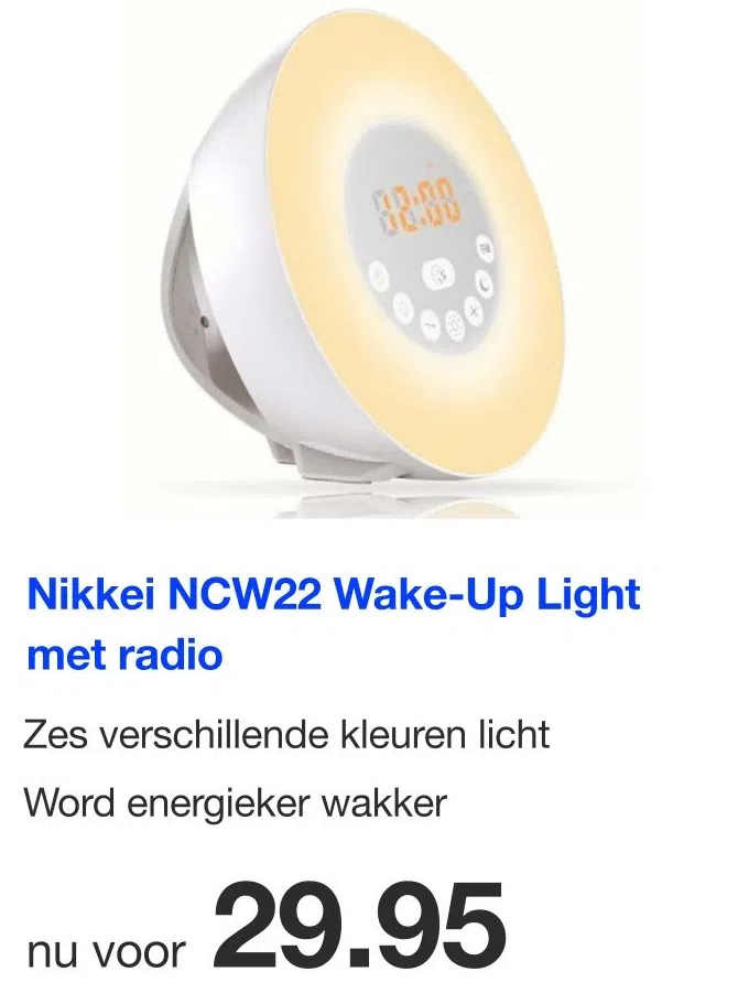 Nikkei Ncw22 Wake Up Light Met Radio Folder nbieding