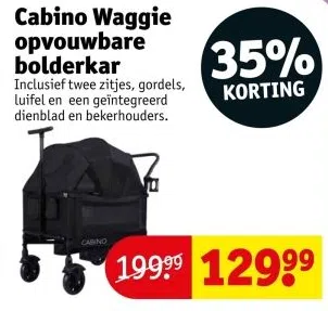 Drogisterij aanbieding in Oost: Cabino Waggie opvouwbare bolderkar, 