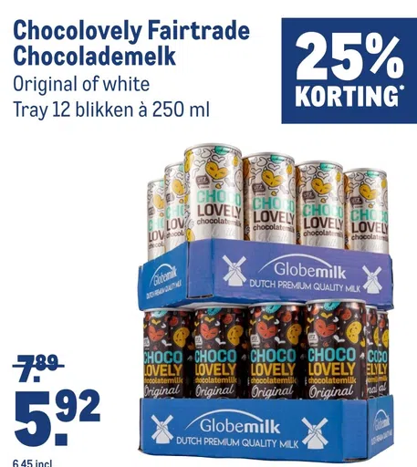 Chocolovely Fairtrade Chocolademelk Original of white