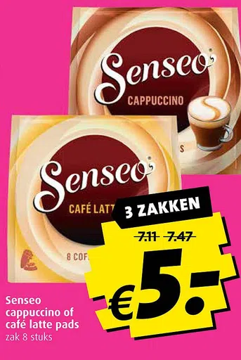 Senseo cappuccino of café latte pads