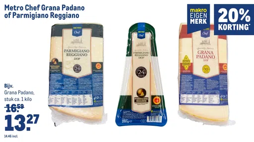 Metro Chef Grana Padano of Parmigiano Reggiano