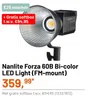 Nanlite Forza 60B Bi-color LED Light (FM-mount)