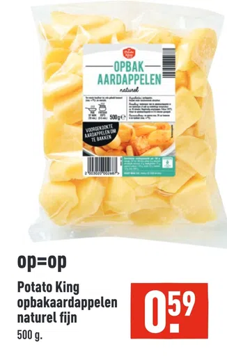 Potato King opbakaardappelen naturel fijn